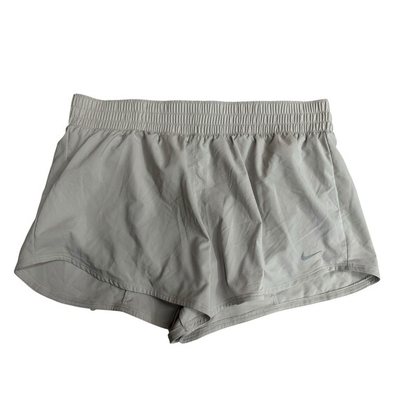 Nike One Dri-Fit Mid Rise 3" Size XL Gray Print Brief Lined Shorts - Picture 1 of 3